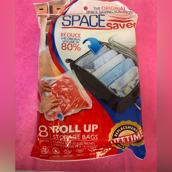 NWT SPACE SAVER Plastic travel roll up bags - Picture 1 of 3